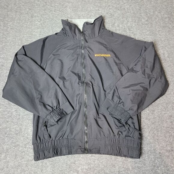 Whataburger Men's Jacket Size S  Black Fleece Lined Full Zip Employee Bomber - Picture 1 of 9
